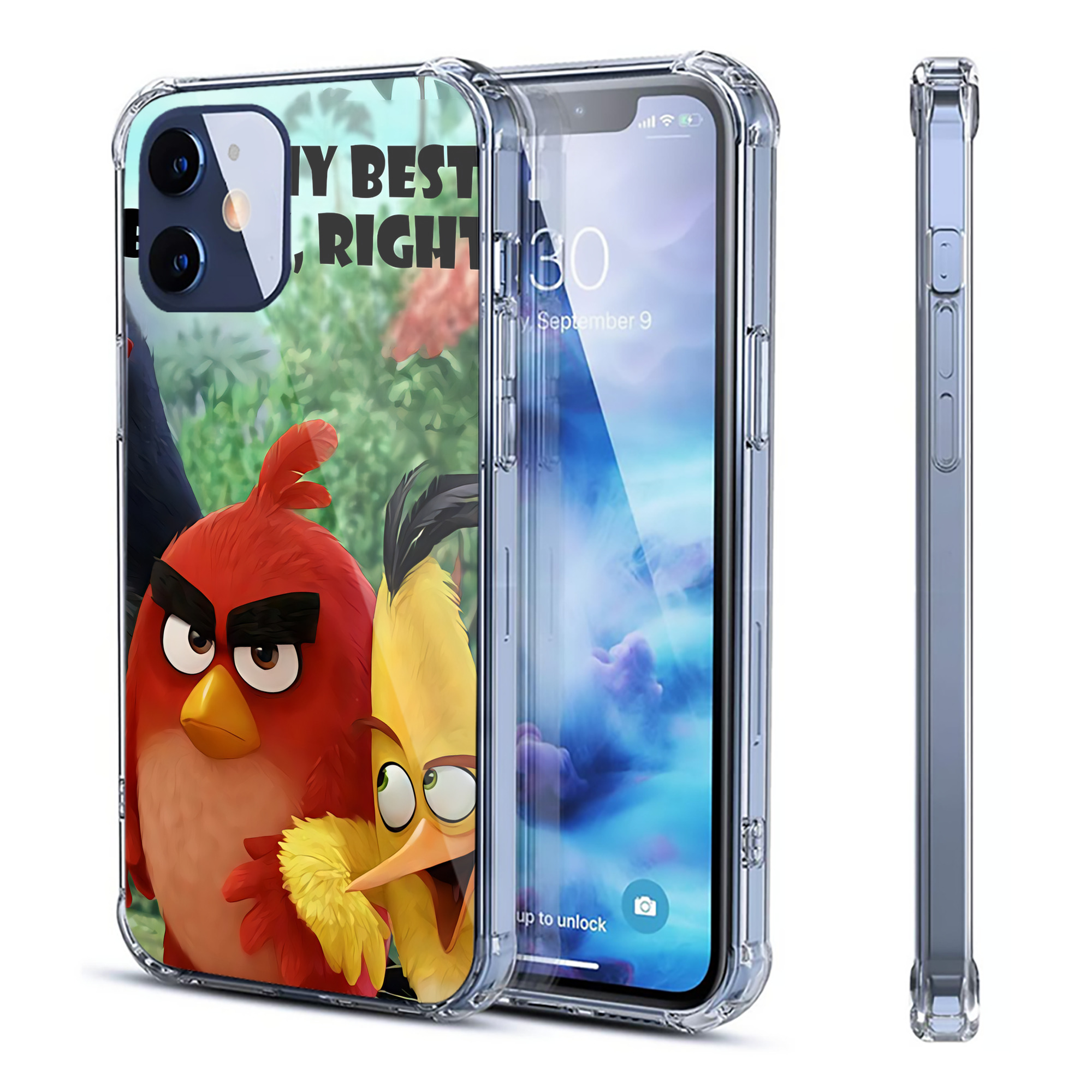 （画像用） Angry Birds アングリーバード 【iPhone 12シリーズ対応】透明スマホケース（クリアソフトケース）